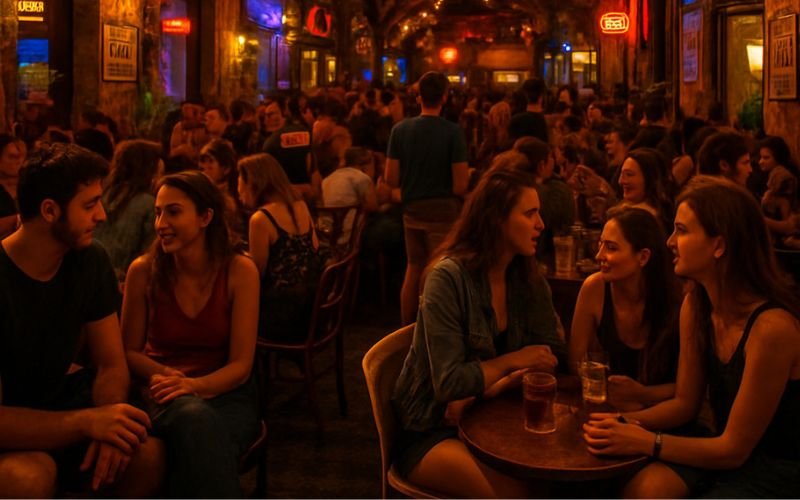 Inside Szimpla Kert ruin bar, a unique thing to do in Budapest in 3 days