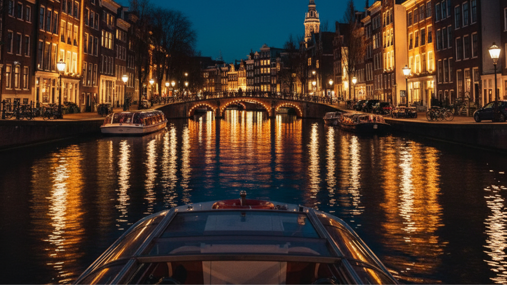 Seeing the illuminated bridges and houses from a canal cruise is pure magic.