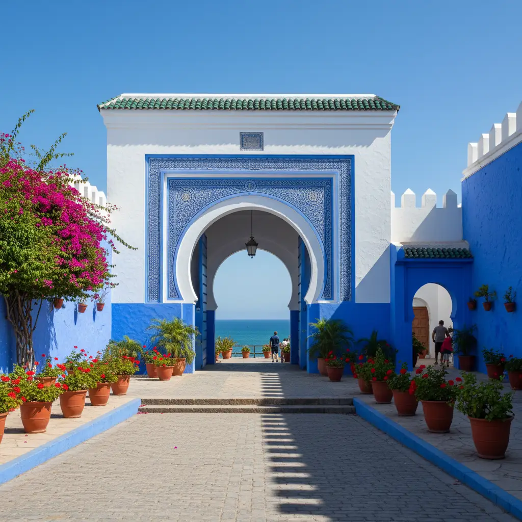 Rabat travel view of Kasbah des Oudaias gate