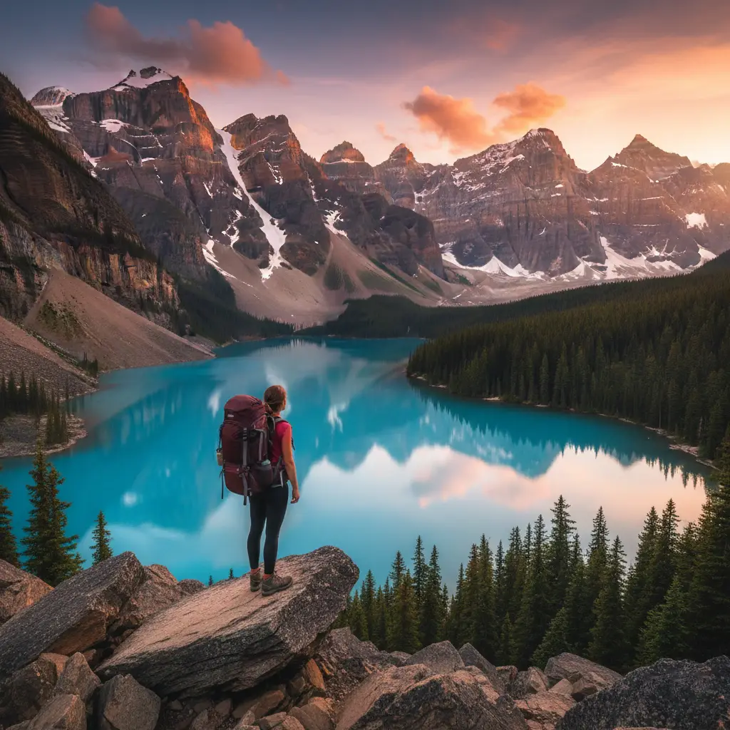Epic Canada travel guide featured image - Moraine Lake and Canadian Rockies