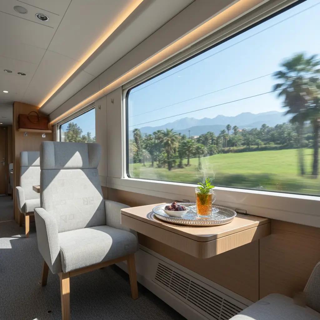 modern train travel in morocco