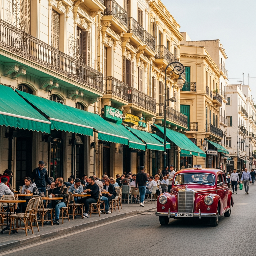 boulevard pasteur in tangier ville nouvelle cafe scene tangier travel
