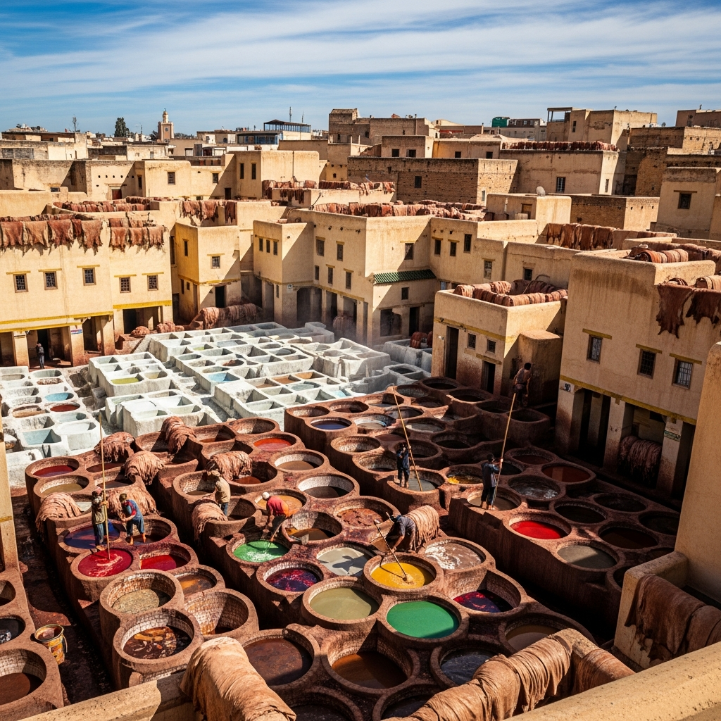 Chouara Tannery historic site for Fes travel