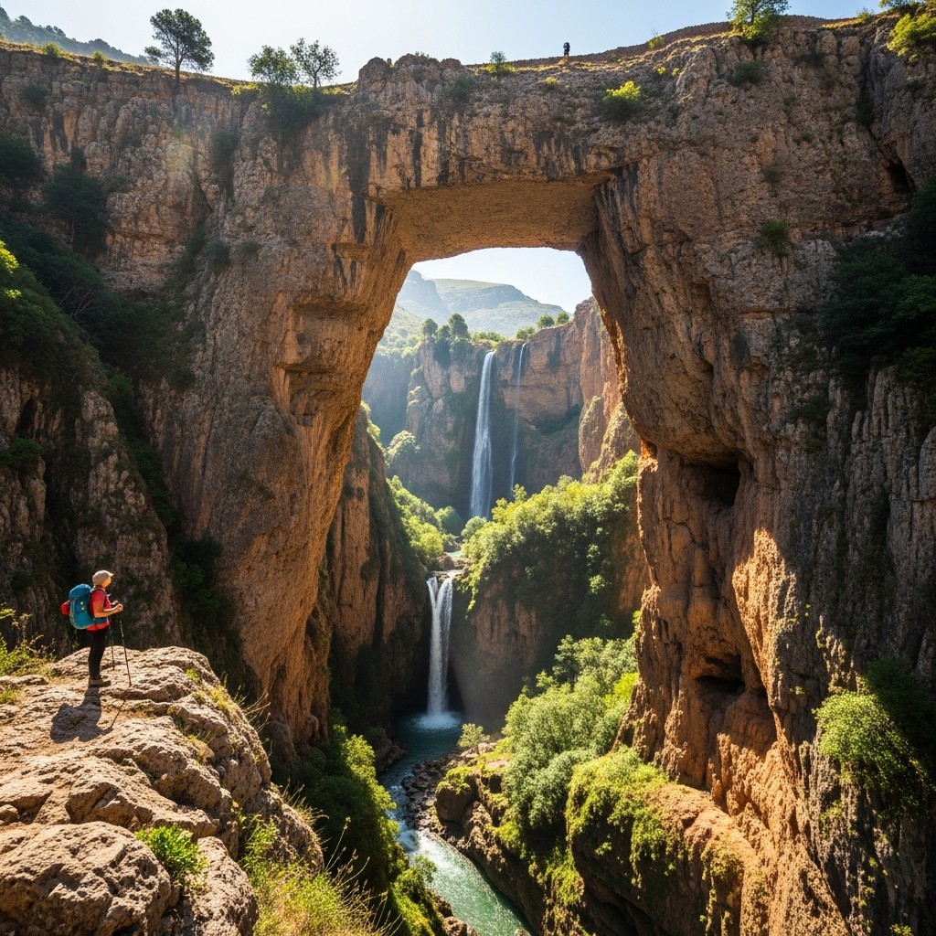 Day trip from Chefchaouen travel: God's Bridge in Akchour