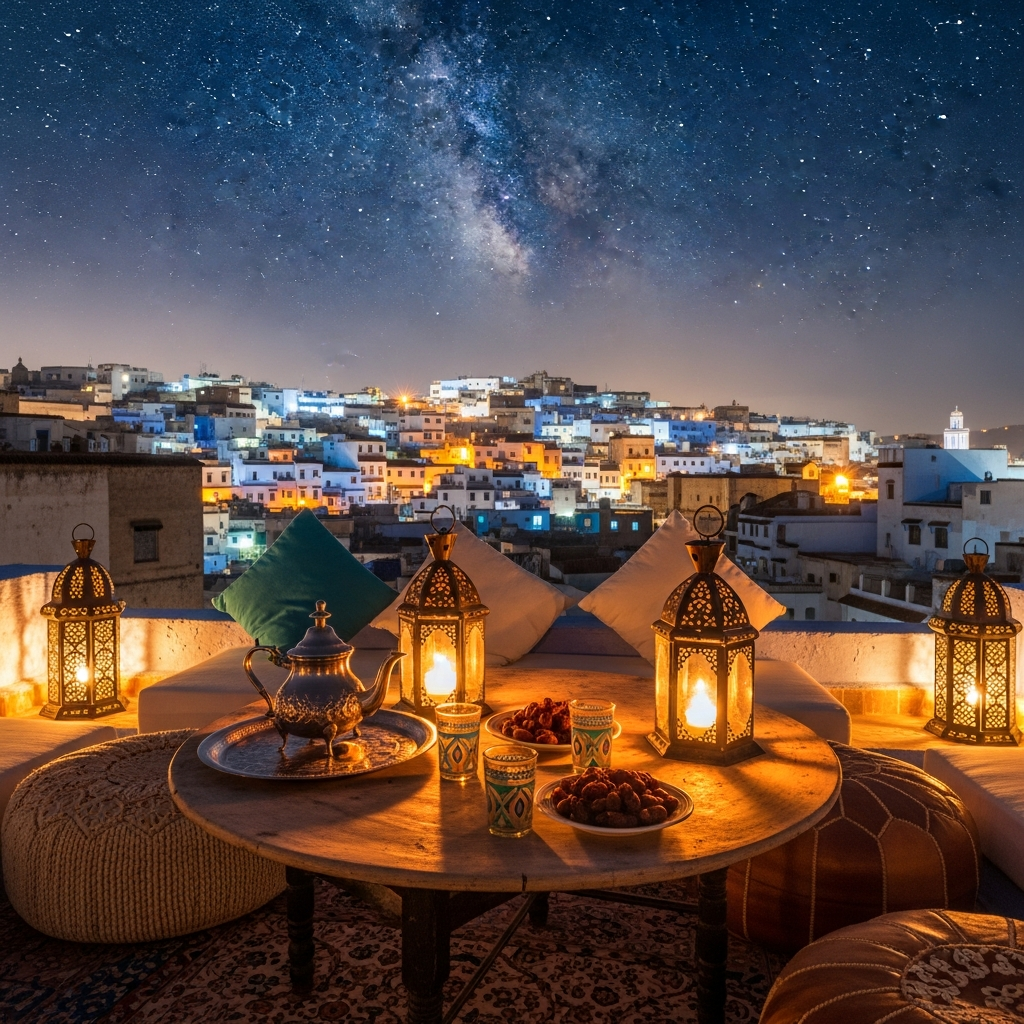 Evening relaxation during Chefchaouen travel