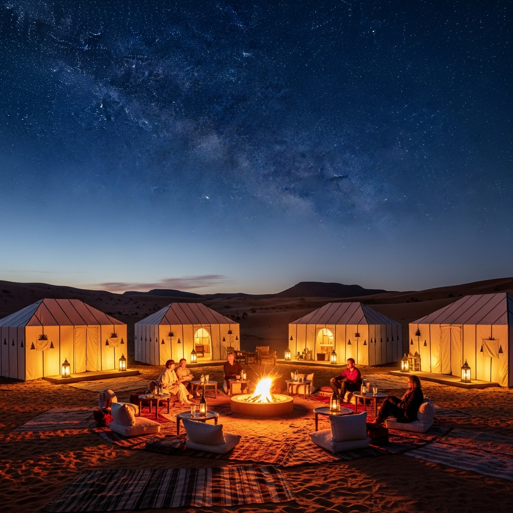 Magical Agafay Desert night during Marrakech Travel