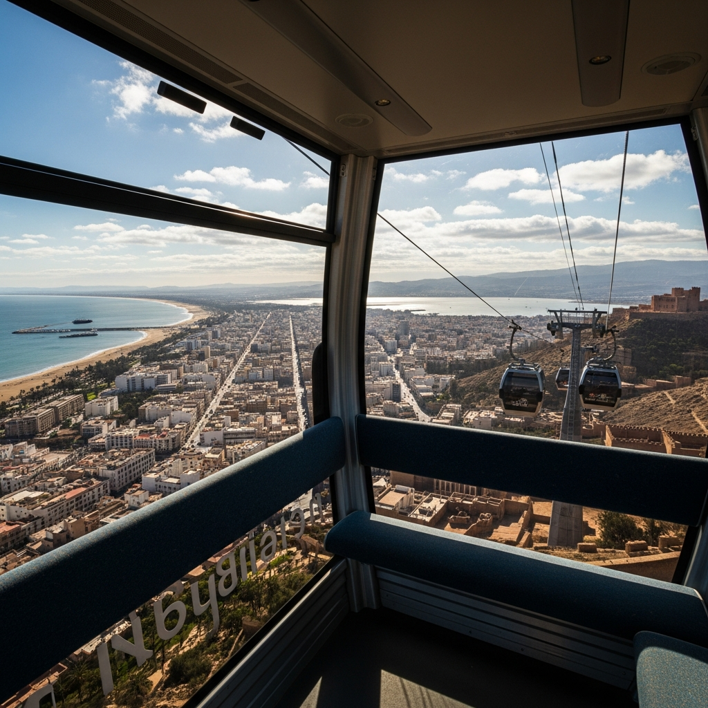 Scenic cable car view for Agadir travel