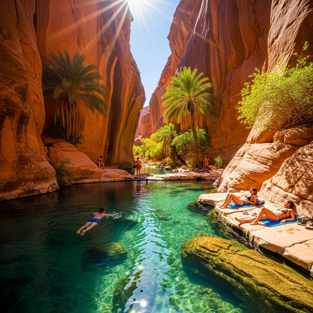 Natural pools day trip for Agadir travel