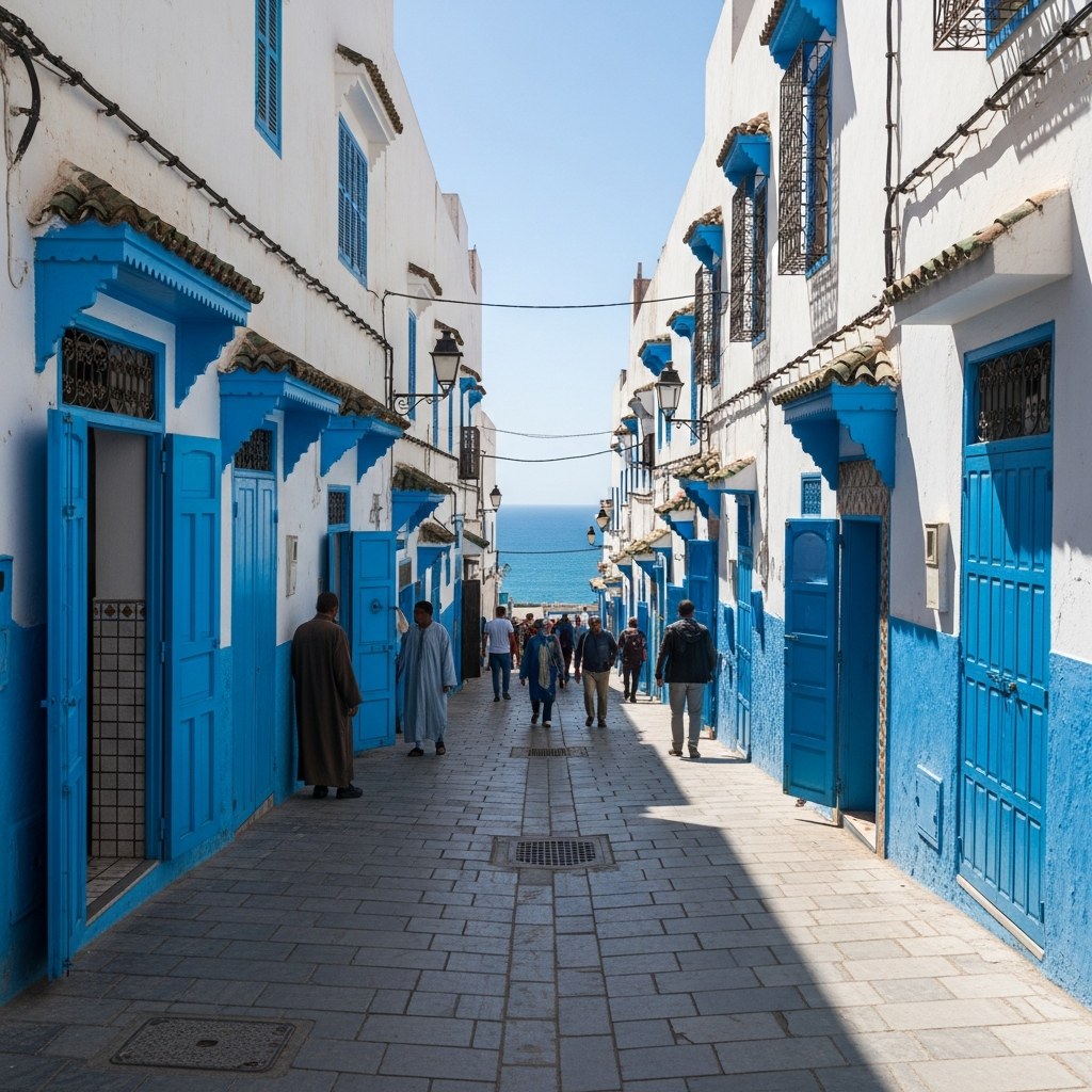 Exploring the scenic streets on an Essaouira travel trip
