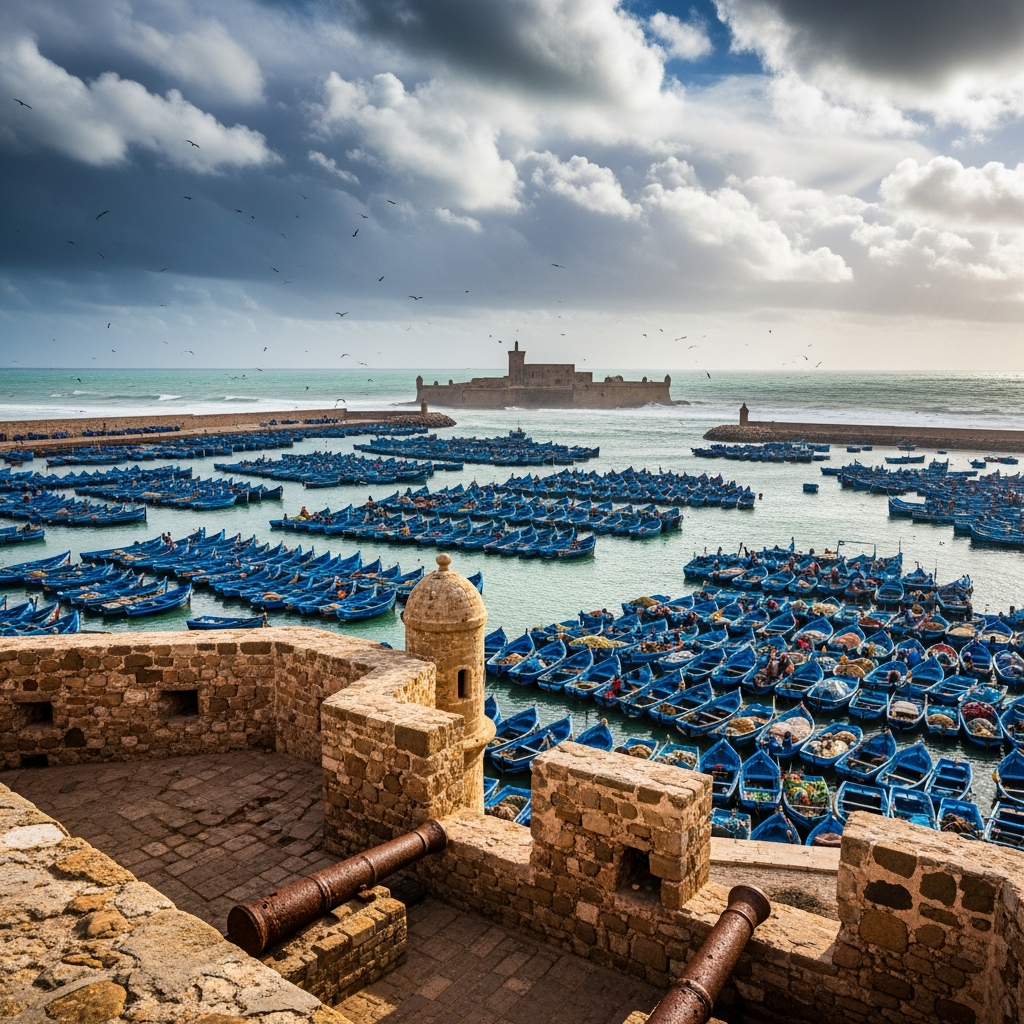 Historic ramparts view for Essaouira travel
