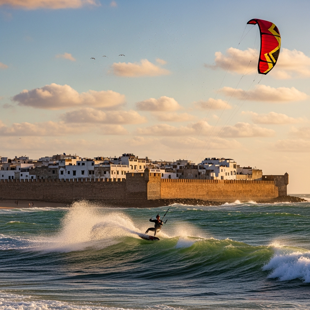 Kitesurfing adventure during Essaouira travel