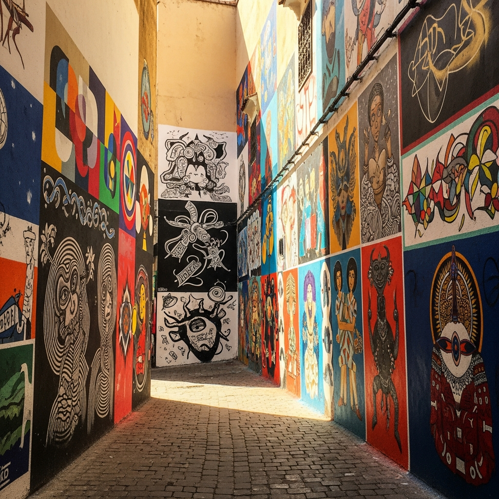Exploring mural-covered alleys from the Assilah art festival