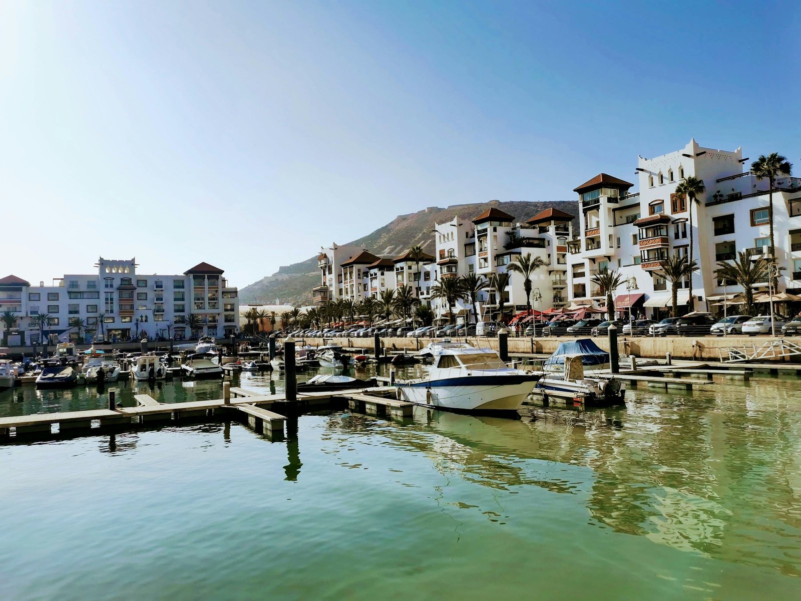 Sunset view on Agadir's beach promenade for Agadir Travel