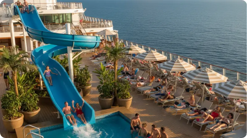 fun activities on a cruise vacation top deck