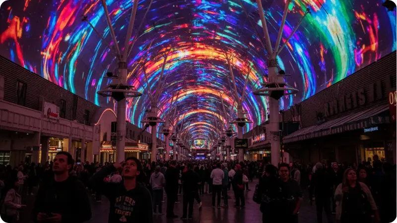 Fremont Street Experience light show for Las Vegas travel