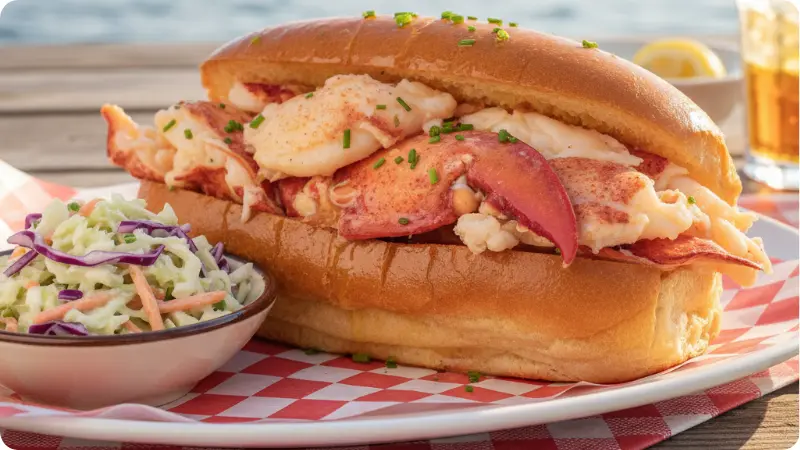 Iconic Connecticut getaway food: a hot lobster roll